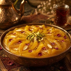 طرز تهیه حلوا زعفرانی