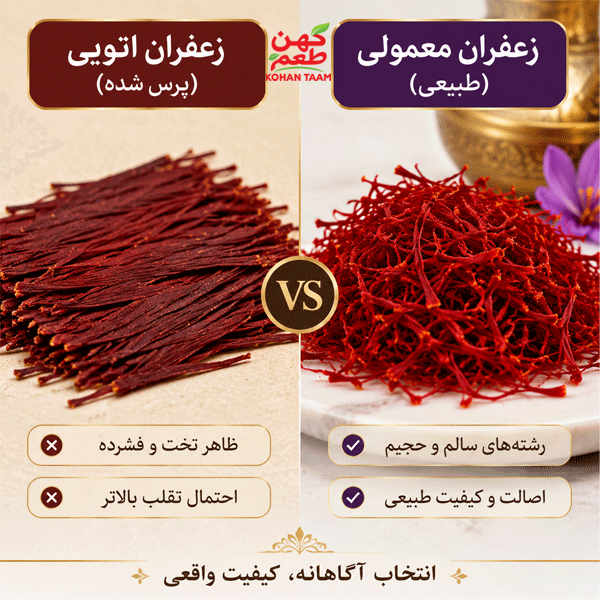 تفاوت-زعفران--اتویی-و-معمولی