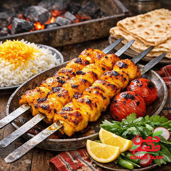 فرمول جادویی تهیه جوجه کباب زعفرانی نرم و آبدار به روش سرآشپز