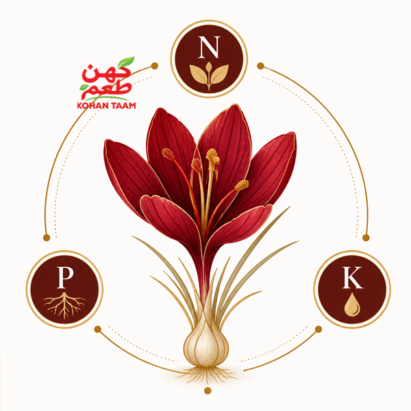 نقش نیتروژن، فسفر و پتاسیم بر کیفیت و عطر زعفران برداشت شده