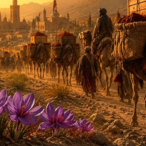 تجارت زعفران در جاده ابریشم