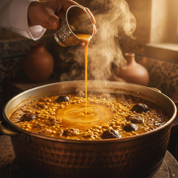 عطر زعفران در قیمه نذری