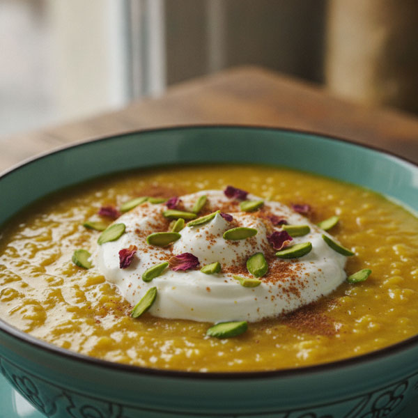 طرز تهیه شیر برنج زعفرانی خامه ای؛ دسری مقوی برای افطار و صبحانه