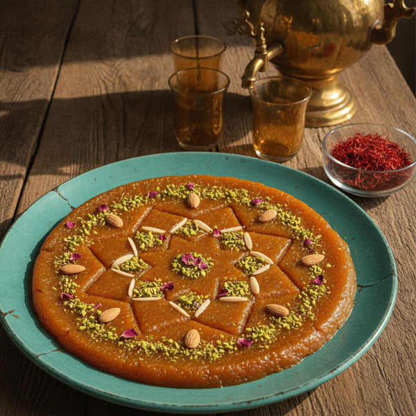 طرز تهیه حلوا زعفرانی