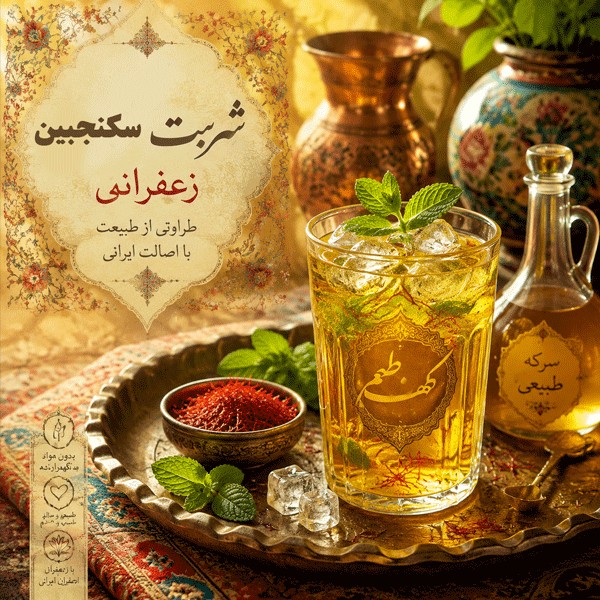 طرز تهیه شربت سکنجبین زعفرانی