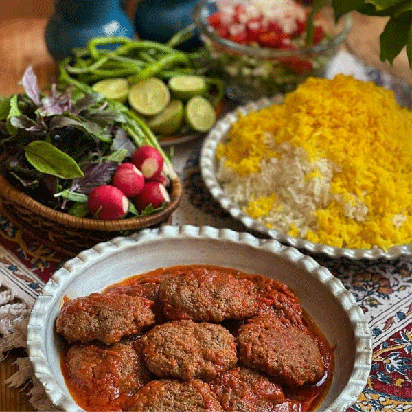 کباب تابه‌ای زعفرانی