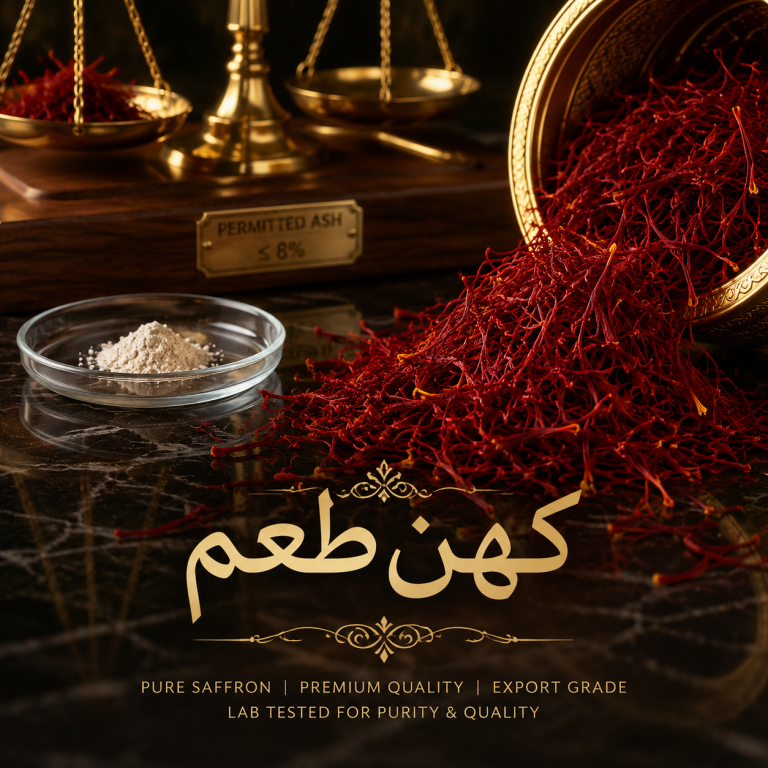 بررسی میزان خاکستر مجاز در زعفران طبق استاندارد ملی ایران